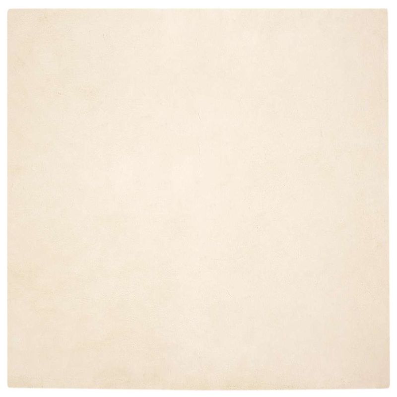 Casa si Gradina - Textile si covoare - Covoare - Covoare casa - Covor din Blana Faux de Iepure Crem 200 x 200 cm Poliester - Infinity.ro
