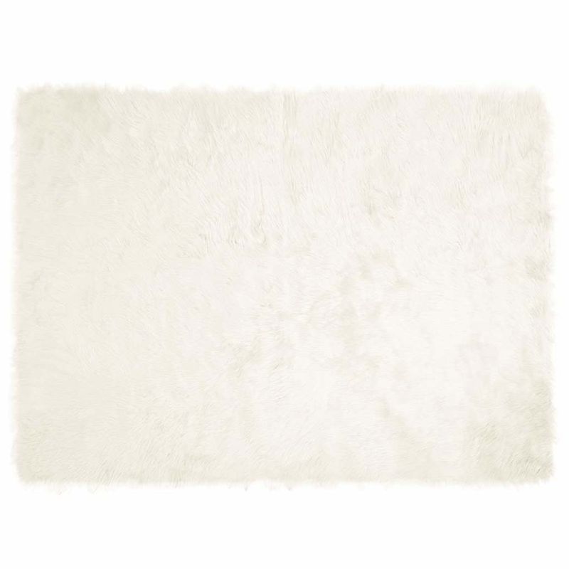 Casa si Gradina - Textile si covoare - Covoare - Covoare casa - Covor Faux din Lana de oaie Alb 160 x 230 cm Poliester - Infinity.ro