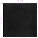 Casa si Gradina - Textile si covoare - Covoare - Covoare casa - Covor din Blana Faux de Iepure Negru 240 x 240 cm Poliester - Infinity.ro