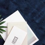 Casa si Gradina - Textile si covoare - Lenjerii de pat - Cearceafuri de pat - Patura din Blana sintetica de Iepure 4 pcs Albastru Marin - Infinity.ro