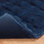 Casa si Gradina - Textile si covoare - Lenjerii de pat - Cearceafuri de pat - Patura din Blana sintetica de Iepure 4 pcs Albastru Marin - Infinity.ro