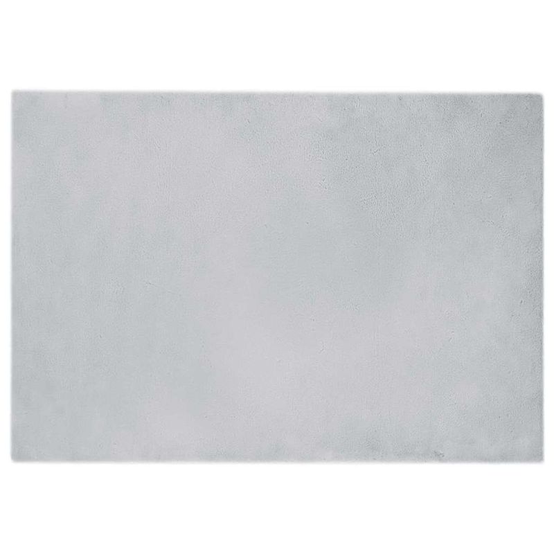 Casa si Gradina - Textile si covoare - Covoare - Covoare casa - Covor din Blana Faux de Iepure Gri 140 x 200 cm Poliester - Infinity.ro