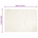 Casa si Gradina - Textile si covoare - Covoare - Covoare casa - Covor Faux din Lana de oaie Alb 240 x 340 cm Poliester - Infinity.ro