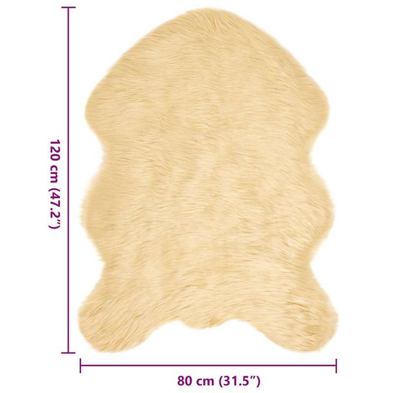 Casa si Gradina - Textile si covoare - Covoare - Covoare casa - Covor Faux din Lana de oaie Crem 80 x 120 cm Poliester - Infinity.ro