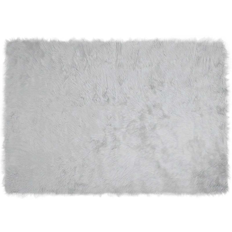 Casa si Gradina - Textile si covoare - Covoare - Covoare casa - Covor Faux din Lana de oaie Gri 120 x 170 cm Poliester - Infinity.ro