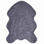 Casa si Gradina - Textile si covoare - Covoare - Covoare casa - Covor Faux din Lana de oaie Antracit 60 x 90 cm Poliester - Infinity.ro