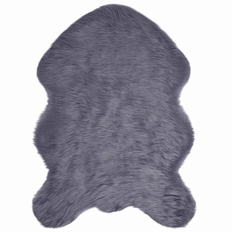 Casa si Gradina - Textile si covoare - Covoare - Covoare casa - Covor Faux din Lana de oaie Antracit 60 x 90 cm Poliester - Infinity.ro