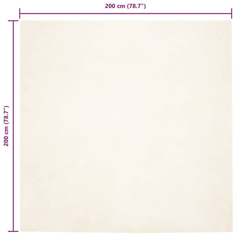 Casa si Gradina - Textile si covoare - Covoare - Covoare casa - Covor din Blana Faux de Iepure Alb 200 x 200 cm Poliester - Infinity.ro