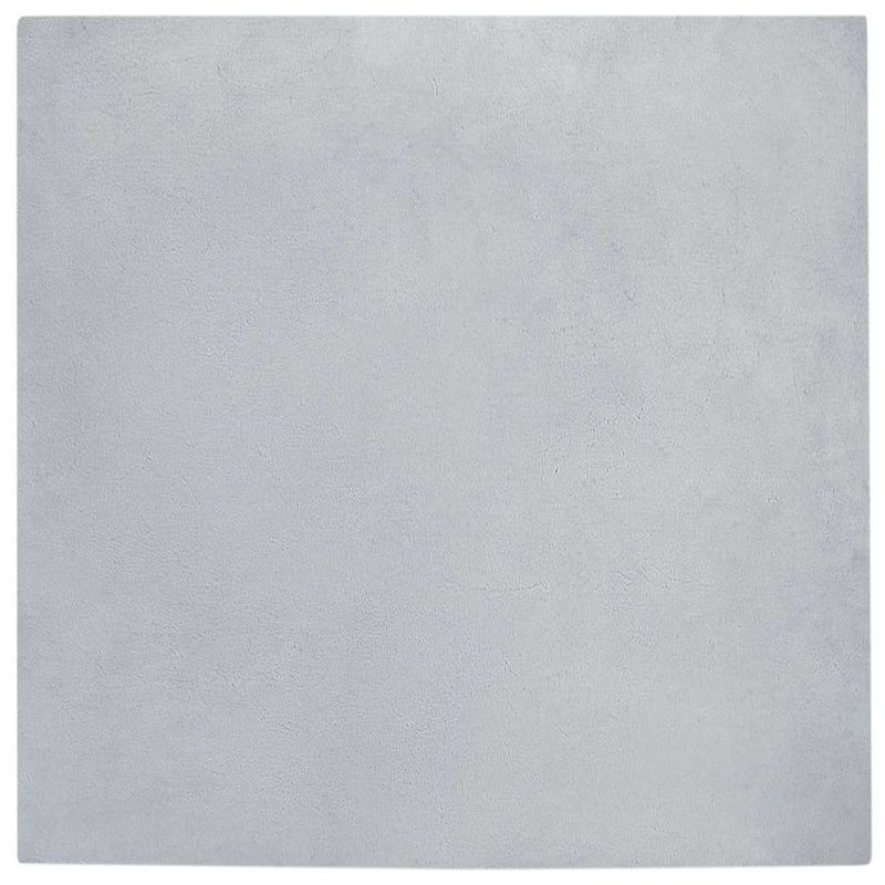 Casa si Gradina - Textile si covoare - Covoare - Covoare casa - Covor din Blana Faux de Iepure Gri 200 x 200 cm Poliester - Infinity.ro