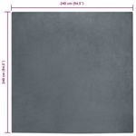 Casa si Gradina - Textile si covoare - Covoare - Covoare casa - Covor din Blana Faux de Iepure Antracit 240 x 240 cm Poliester - Infinity.ro