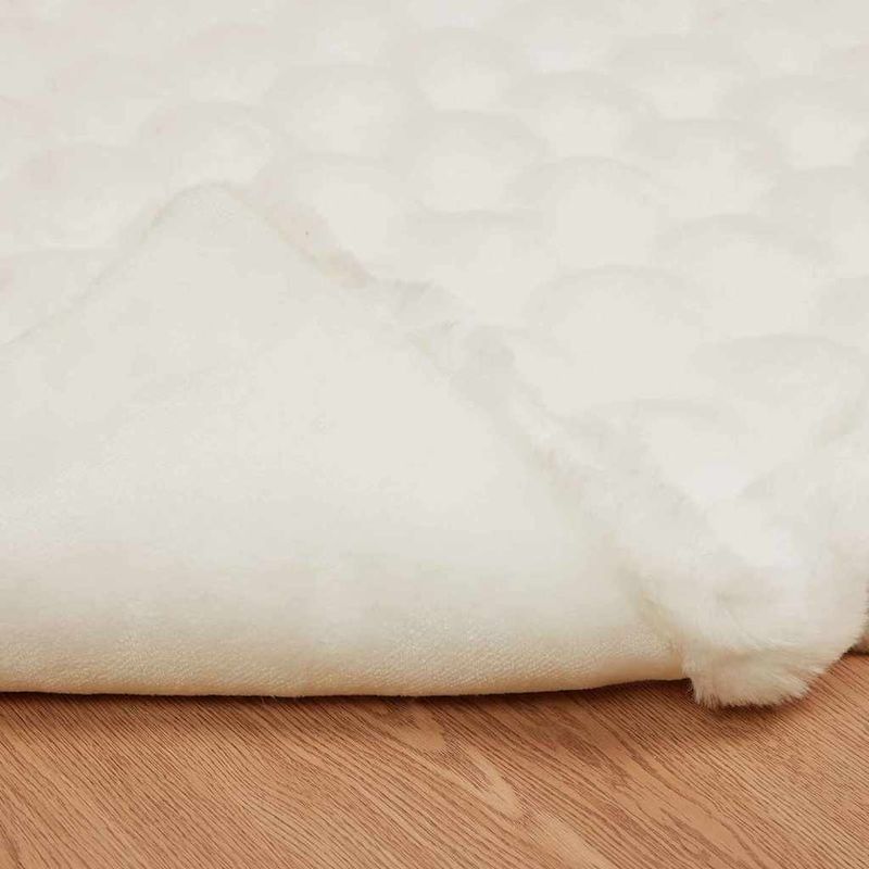 Casa si Gradina - Textile si covoare - Lenjerii de pat - Cearceafuri de pat - Patura din Blana sintetica de Iepure 4 pcs Alb 130 x 150 cm - Infinity.ro