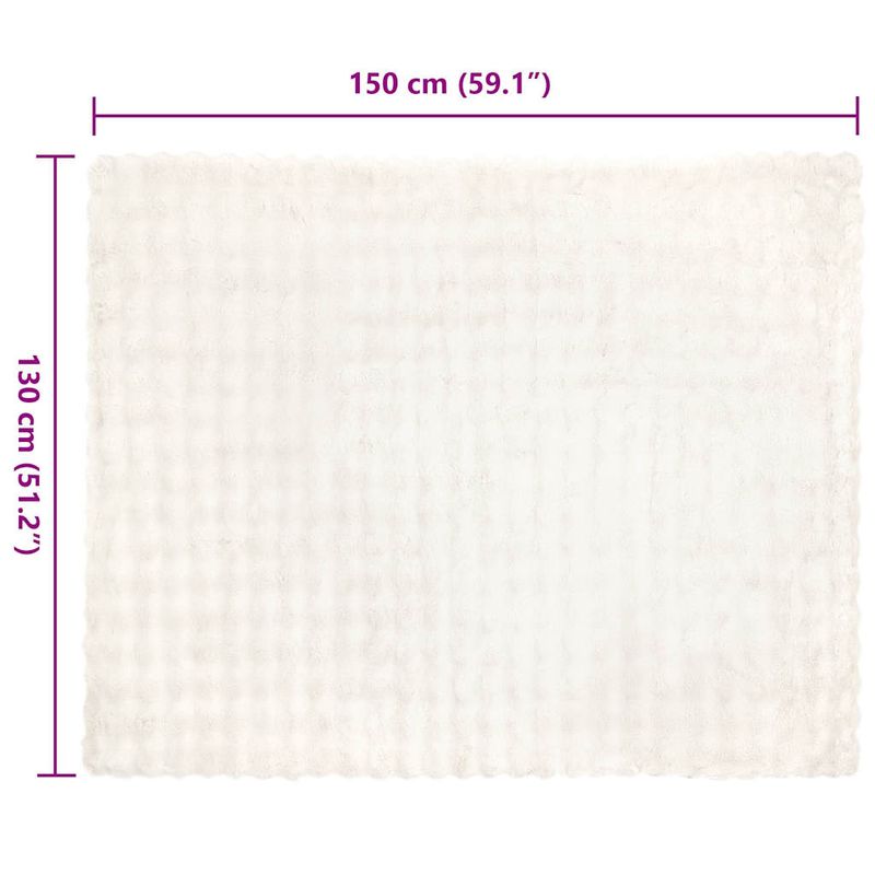 Casa si Gradina - Textile si covoare - Lenjerii de pat - Cearceafuri de pat - Patura din Blana sintetica de Iepure 4 pcs Alb 130 x 150 cm - Infinity.ro