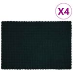 Casa si Gradina - Textile si covoare - Pături și cuverturi - Pături - Patura din Blana sintetica de Iepure 4 pcs Verde inchis - Infinity.ro