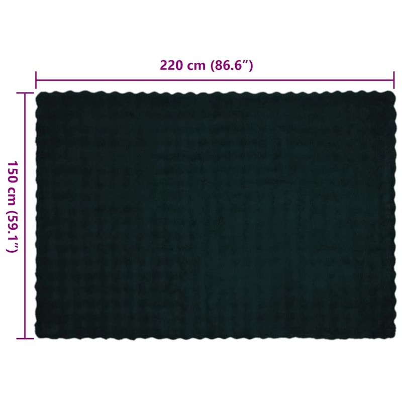 Casa si Gradina - Textile si covoare - Pături și cuverturi - Pături - Patura din Blana sintetica de Iepure 4 pcs Verde inchis - Infinity.ro