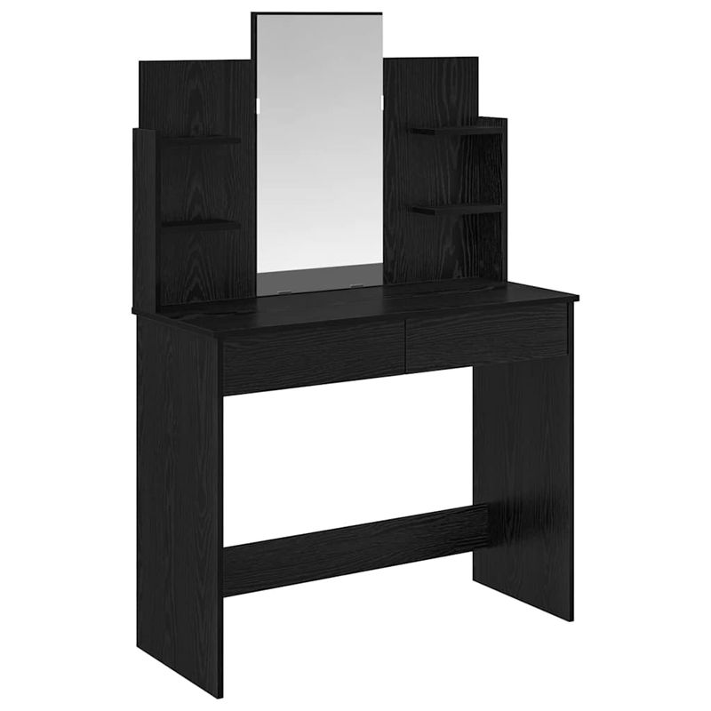 Casa si Gradina - Mobilier - Comode si corpuri - Masute de toaleta - Masa de Imbracat cu Oglinda Stejar Negru 96 x 39 x 142 cm - Infinity.ro