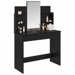 Casa si Gradina - Mobilier - Comode si corpuri - Masute de toaleta - Masa de Imbracat cu Oglinda Stejar Negru 96 x 39 x 142 cm - Infinity.ro