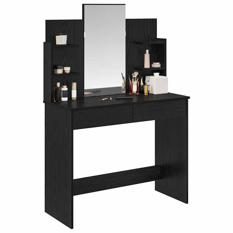 Casa si Gradina - Mobilier - Comode si corpuri - Masute de toaleta - Masa de Imbracat cu Oglinda Stejar Negru 96 x 39 x 142 cm - Infinity.ro