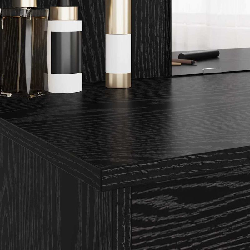 Casa si Gradina - Mobilier - Comode si corpuri - Masute de toaleta - Masa de Imbracat cu Oglinda Stejar Negru 96 x 39 x 142 cm - Infinity.ro