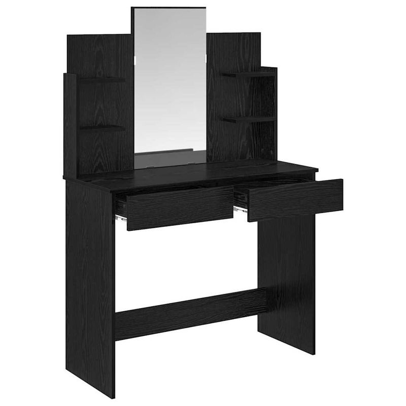 Casa si Gradina - Mobilier - Comode si corpuri - Masute de toaleta - Masa de Imbracat cu Oglinda Stejar Negru 96 x 39 x 142 cm - Infinity.ro