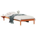 Casa si Gradina - Mobilier - Paturi si accesorii - Paturi - Cadru de pat cu mese laterale Maroniu cerat 80 x 210 cm - Infinity.ro