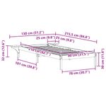 Casa si Gradina - Mobilier - Paturi si accesorii - Paturi - Cadru de pat cu mese laterale Maroniu cerat 80 x 210 cm - Infinity.ro