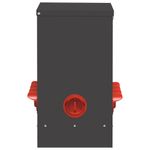 Petshop - Accesorii petshop - Castroane si adapatori - Feeder pentru pui Negru 60.5 x 29 x 51 cm Otel Laminat la Rece - Infinity.ro