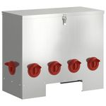 Petshop - Accesorii petshop - Castroane si adapatori - Feeder pentru pui Argintiu 60.5 x 29 x 51 cm Otel Galvanizat - Infinity.ro