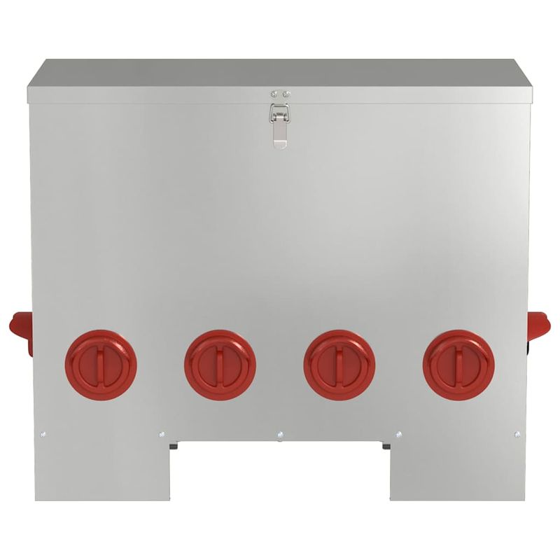 Petshop - Accesorii petshop - Castroane si adapatori - Feeder pentru pui Argintiu 60.5 x 29 x 51 cm Otel Galvanizat - Infinity.ro