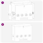 Petshop - Accesorii petshop - Castroane si adapatori - Feeder pentru pui Argintiu 60.5 x 29 x 51 cm Otel Galvanizat - Infinity.ro