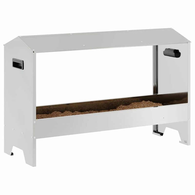 Petshop - Accesorii petshop - Castroane si adapatori - JGHEAB pentru hranit pui Argintiu 81 x 32 x 53,5 cm - Infinity.ro