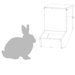 Petshop - Accesorii petshop - Castroane si adapatori - Urmarire pentru iepuri Negru 17.5 x 26 x 28.5 cm - Infinity.ro