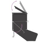 Petshop - Accesorii petshop - Castroane si adapatori - Urmarire pentru iepuri Negru 17.5 x 26 x 28.5 cm - Infinity.ro