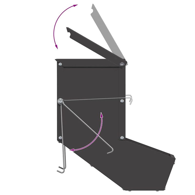 Petshop - Accesorii petshop - Castroane si adapatori - Urmarire pentru iepuri Negru 17.5 x 26 x 28.5 cm - Infinity.ro