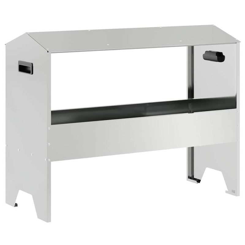 Petshop - Accesorii petshop - Castroane si adapatori - Jgheab pentru hranirea animalelor Argintiu 79 x 35 x 62 cm - Infinity.ro