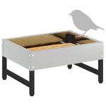 Petshop - Accesorii petshop - Castroane si adapatori - Hranitor pentru pasari Argintiu 80 x 28 x 13.5 cm - Infinity.ro