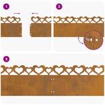 Casa si Gradina - Gradina si terasa - Garduri, panouri si accesorii - Borduri pentru gazon 20 pcs Ruginit 103 x 0,05 x 22 cm - Infinity.ro