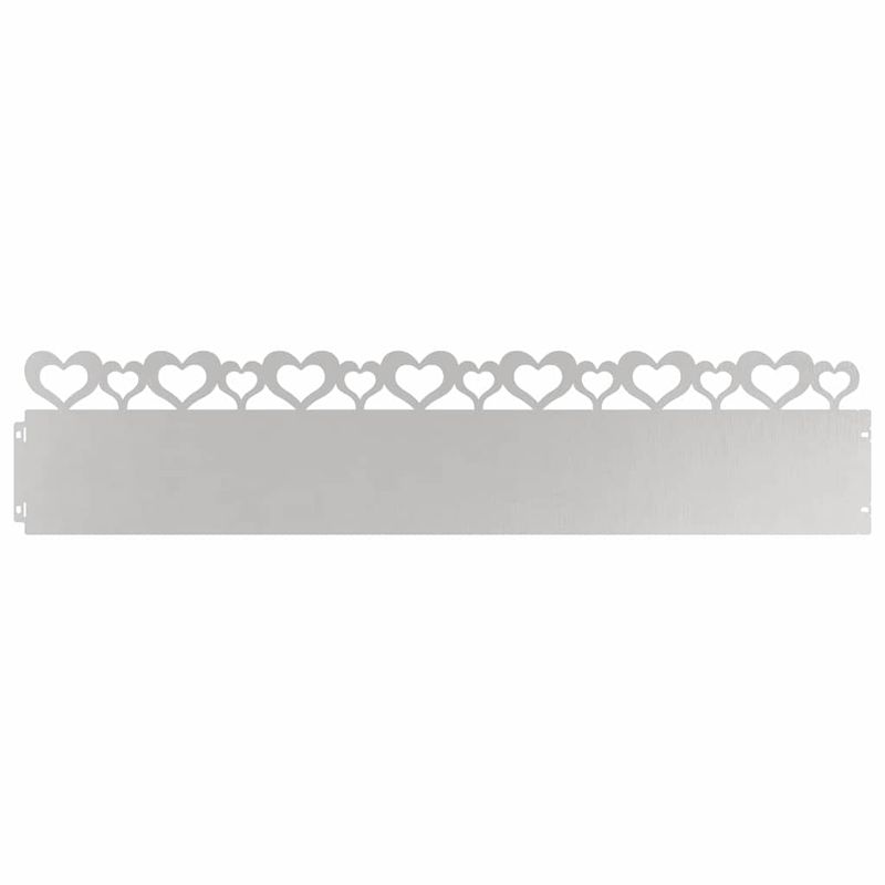 Casa si Gradina - Gradina si terasa - Garduri, panouri si accesorii - Borduri pentru gazon 30 pcs Argintiu 103 x 0,05 x 22 cm - Infinity.ro