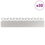 Casa si Gradina - Gradina si terasa - Garduri, panouri si accesorii - Borduri pentru gazon 30 pcs Argintiu 103 x 0,05 x 22 cm - Infinity.ro