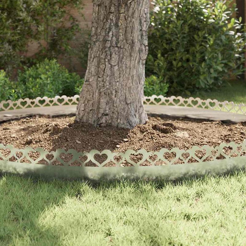 Casa si Gradina - Gradina si terasa - Garduri, panouri si accesorii - Borduri pentru gazon 30 pcs Argintiu 103 x 0,05 x 22 cm - Infinity.ro