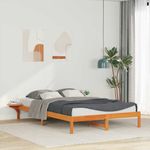 Casa si Gradina - Mobilier - Paturi si accesorii - Paturi - Cadru de pat cu mese laterale Maroniu cerat 140 x 220 cm - Infinity.ro