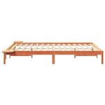 Casa si Gradina - Mobilier - Paturi si accesorii - Paturi - Cadru de pat cu mese laterale Maroniu cerat 140 x 220 cm - Infinity.ro