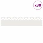 Casa si Gradina - Gradina si terasa - Garduri, panouri si accesorii - Borduri pentru gazon 30 pcs Alb 103 x 0,05 x 22 cm Otel - Infinity.ro