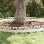 Casa si Gradina - Gradina si terasa - Garduri, panouri si accesorii - Borduri pentru gazon 30 pcs Alb 103 x 0,05 x 22 cm Otel - Infinity.ro