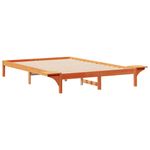 Casa si Gradina - Mobilier - Paturi si accesorii - Paturi - Cadru de pat cu mese laterale Maroniu cerat 140 x 220 cm - Infinity.ro