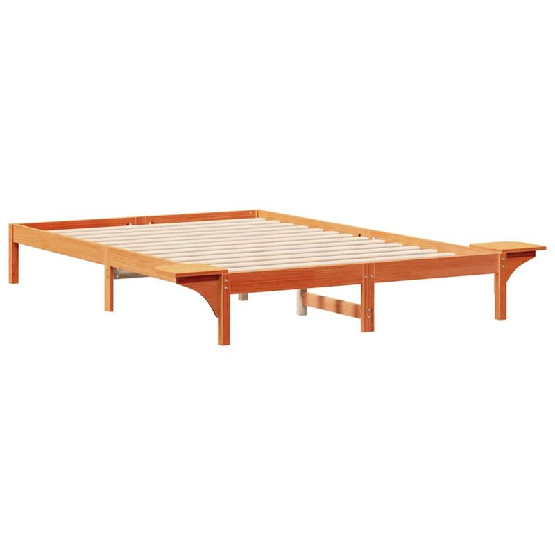 Casa si Gradina - Mobilier - Paturi si accesorii - Paturi - Cadru de pat cu mese laterale Maroniu cerat 140 x 220 cm - Infinity.ro