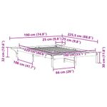 Casa si Gradina - Mobilier - Paturi si accesorii - Paturi - Cadru de pat cu mese laterale Maroniu cerat 140 x 220 cm - Infinity.ro