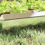 Casa si Gradina - Gradina si terasa - Garduri, panouri si accesorii - Gard pentru melci Argintiu 50 x 3,5 x 25 cm Otel inoxidabil - Infinity.ro