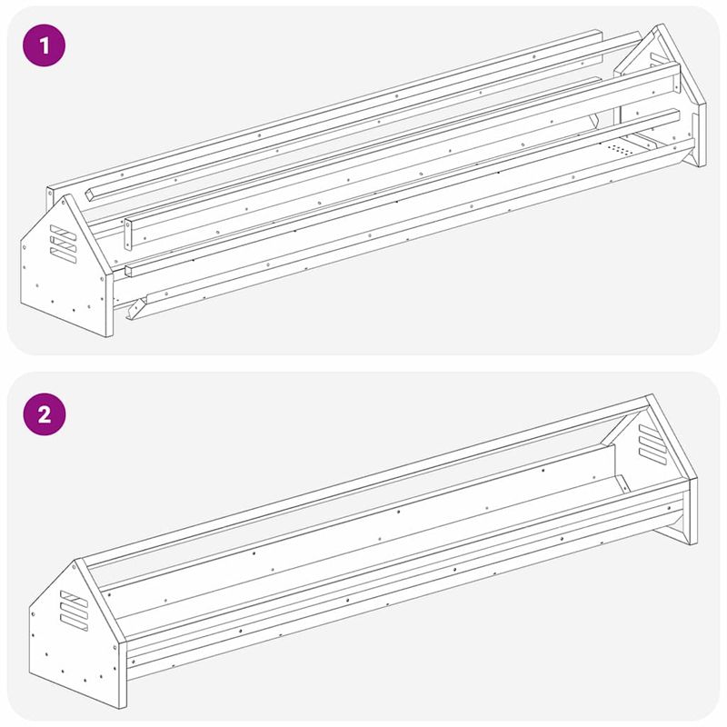 Petshop - Accesorii petshop - Castroane si adapatori - JGHEAB pentru hranit pui Argintiu 108 x 20,5 x 20 cm - Infinity.ro