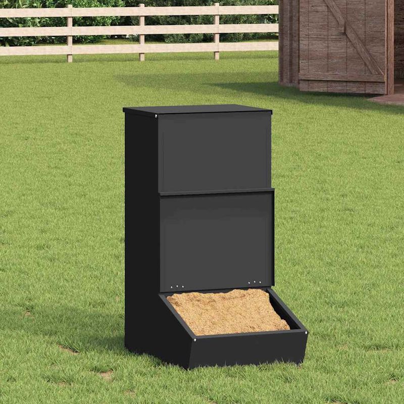 Petshop - Accesorii petshop - Castroane si adapatori - Feeder pentru porci Negru 55 x 51 x 91.5 cm - Infinity.ro