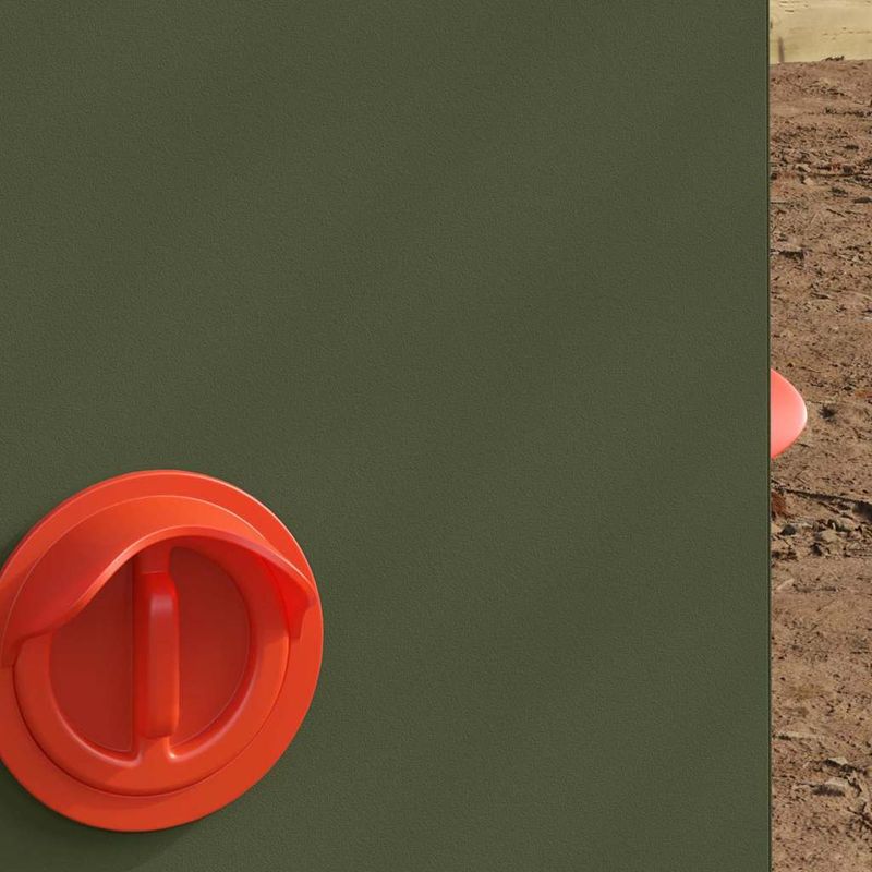 Petshop - Accesorii petshop - Castroane si adapatori - Feeder pentru pui Verde masliniu 32,5 x 20,5 x 43 cm - Infinity.ro